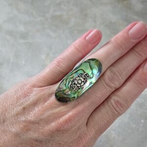 925 Abalone Statement Ring